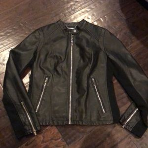NWOT Express Leather Double Peplum Jacket